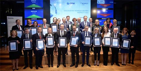 GPW ogłosiła wyniki XI edycji projektu RESPECT Index