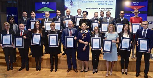 GPW ogłosiła wyniki X edycji projektu RESPECT Index